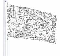 Formules Mathématiques Drapeau Décor 0,9 x 1,5 m Équations Algèbre Mathématiques Géométrie Analyse Calcul Polyester Imprimé Motif Décoration d'extérieur pour Maisons et Jardins