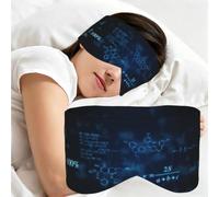 Formules mathématiques, physiques et chimiques lumineuses, Masque de sommeil pour la maison, les voyages et le travail posté, couvrant entièrement les yeux et bloquant la lumière