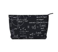 Formules mathématiques sans Couture avec des Formes géométriques,Trousse de Toilette en Velours côtelé, Trousse de Maquillage Portable pour Les Voyages