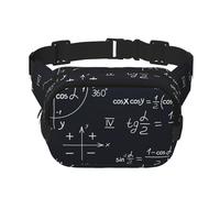 Formules mathématiques sans Couture avec Formes géométriques,Sac Banane carré Double Couche, Sac de Poitrine