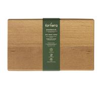 fornera f40 - Planche à découper en bois massif avec bord d'arbre - Grande planche à découper pour la cuisine - Planche à découper en bois de hêtre massif huilé - Dimensions (H x l x P) : 3 x (30-37)