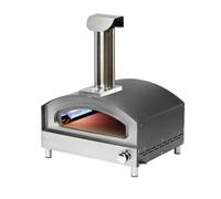 Forneza Forno16 Four à Pizza à gaz - Barbecue à gaz Portable pour terrasse, Balcon, Jardin, Jardin - Four à Pizza avec Pierre à Pizza 40,6x40,6 cm et Pelle à Pizza, Noir, Mat