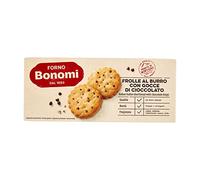 Forno Bonomi Frolle al burro con gocce di cioccolato. Frollini ideali per uno spuntino gustoso. Provali con il latte o con il caffè. Confezione da 150g