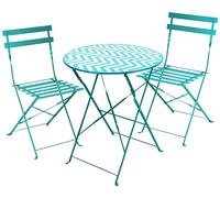 FORNOR 24205 Table D60 cm + 2 CHAISES 41x46 x 80cm Zigzag