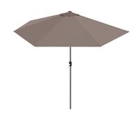 Parasol Droit Jardin demi-lune Parasol de Terrasse 270x135xH 230 Cm Taupe