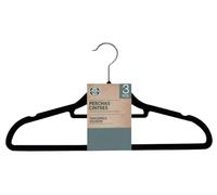 FORNOR 27027 Cintre en Velours Noir X 3-41 x 22 x