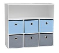 Fornord Meuble 6 Paniers+ 1 Niche, Autre, Multicolore, 31 x 16 x 77 cm