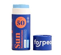 forpeople Crème solaire bio SPF 50 - Imperméable - Avec zinc - Filtre UV minéral - Pour enfants et adultes - 100 % naturel - Couleur : bleu