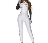 Forplay Costume sexy de course 3 pièces pour femme, blanc, small/medium