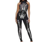 Forplay Costume squelette sexy à l'intérieur pour femme, noir, Medium/Large