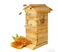 forplubossmmp Ce Kit D'apiculture pour Débutants Comprend Une Ruche,Un Système De Filtration Flow,Une Fenêtre D'observation Et Un Tube À Miel,Sa Surface Est Enduite De Cire d'abeille.