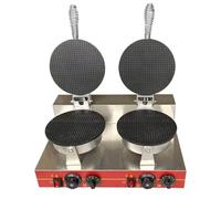 forplubossmmp Gaufrier Professionnel Antiadhésif, Appareil À Cornets Électrique avec Double Plaque Chauffante Et Contrôle De La Température pour Cornets De Glace Double-headeggrollcrepemachine