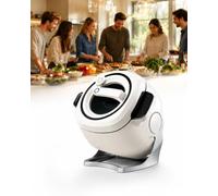 forplubossmmp Machine Cuisine Automatique, Cuisson Tambour 6l avec Rotation 360°, Chauffage 3D, Contrôle Tactile Intelligent, 2000w, Cuiseur Multifonction pour Sautés Et Plats Mijotés