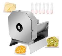 forplubossmmp Trancheuse À Légumes Commerciale, Trancheuse Électrique - Électrique Et Manuel, Coupe-Légumes Électrique Professionnel, Trancheuse À Aliments en Acier Inoxydable (avec 3 Gants),Square