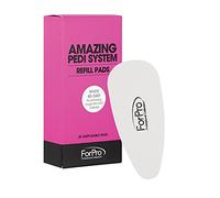 ForPro Amazing Pedi System Lot de 20 bandes de recharge Grain 80 pour lime à pédicure 12,7 x 6,3 cm