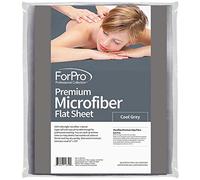 ForPro Drap Plat en Microfibre de qualité supérieure, Gris Froid, Ultra léger, résistant aux Taches et aux Plis, pour Tables de Massage, 160 x 254 cm (l x L)