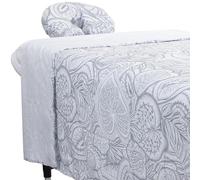 ForPro Ensemble de draps de Massage 3 pièces en Flanelle de qualité supérieure pour Tables de Massage avec Drap Plat de Massage, Drap-Housse et Housse pour Repose-Visage Blanc