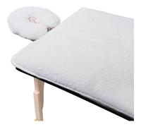 ForPro Ensemble de tapis de massage en polaire de qualité supérieure, naturel, extra doux, hypoallergénique, pour tables de massage, comprend un coussinet et une housse pour repose-visage, 78,7 x