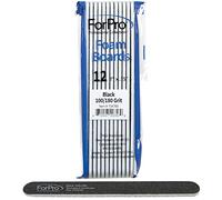 ForPro Lot de 12 planches de mousse à ongles, grain 100/180, limes à ongles double face, pour manucure et pédicure, 17,8 x 1,9 cm (L x l)