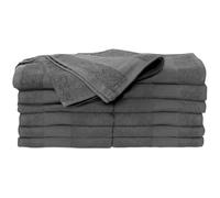 ForPro Lot de 12 Serviettes de Salon résistantes à l'eau de Javel, Gris Froid, 100% Coton, résistantes à l'eau de Javel, résistantes aux Taches, 40,6 x 68,6 cm (l x L)