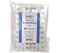 ForPro Lot de 24 paires de séparateurs d'orteils confortables en mousse pour pédicure, emballés individuellement