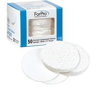 ForPro Lot de 50 éponges compressées en cellulose pour le nettoyage du visage, l'exfoliation et le démaquillage, rondes de 7 cm, blanches
