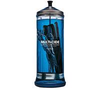 ForPro Multi-Cide Grand pot en verre pour tous les outils de coiffure, y compris brosses, peignes et ciseaux, capacité 1 l