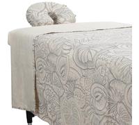 ForPro Parure de lit 3 pièces en Microfibre de Designer Haut de Gamme, tranquillité des îles, Ultra légère, Anti-Taches et Infroissable, Comprend Un Drap de Massage, Un Drap-Housse et Une Housse de