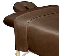 ForPro Professional Collection - Ensemble de draps de massage 3 pièces en microfibre de qualité supérieure, ultra léger, résistant aux taches et aux plis, comprend un drap plat, un drap-housse et une