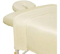 ForPro Professional Collection - Ensemble de draps de massage 3 pièces en microfibre de qualité supérieure, ultra léger, résistant aux taches et aux plis, comprend un drap plat de massage, un