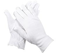 ForPro Professional Collection Gants en coton de qualité supérieure, 7 paires blancs pour hydrater les mains pendant la nuit, tissu d'inspection de qualité, traitement de l'eczéma, peau sèche et
