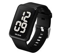 Forrader Montre carrée pour homme avec grand cadran numérique - Grands chiffres, affichage LED, cadran large, étanche, montres de sport électroniques avec alarme, date, chronomètre - Montres-bracelets