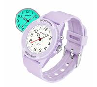 Forrader Montre de sport pour femme analogique unisexe à quartz, étanche, avec veilleuse, pour associations décontractées à la mode ou activités sportives, aubergine, Sportif
