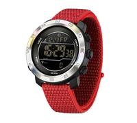 Forrader Montre militaire numérique tactile pour homme avec bracelet en nylon/silicone, montre de sport en plein air étanche avec compteur de calories, alarme, chronomètre, Sangle en nylon / rouge