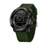 Forrader Montre militaire numérique tactile pour homme avec bracelet en nylon/silicone, montre de sport en plein air étanche avec compteur de calories, alarme, chronomètre, Ruban en silicone/vert