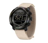 Forrader Montre militaire numérique tactile pour homme avec bracelet en nylon/silicone, montre de sport en plein air étanche avec compteur de calories, alarme, chronomètre, Sangle en nylon / Kaki noir