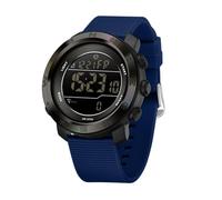 Forrader Montre militaire numérique tactile pour homme avec bracelet en nylon/silicone, montre de sport en plein air étanche avec compteur de calories, alarme, chronomètre, Ruban silicone/bleu