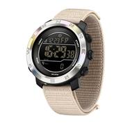 Forrader Montre militaire numérique tactile pour homme avec bracelet en nylon/silicone, montre de sport en plein air étanche avec compteur de calories, alarme, chronomètre, Bracelet en nylon / Kaki