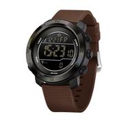 Forrader Montre militaire numérique tactile pour homme avec bracelet en nylon/silicone, montre de sport en plein air étanche avec compteur de calories, alarme, chronomètre, Ruban en silicone/café