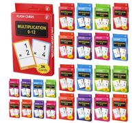 ForraFun Lot de 592 cartes flash de multiplication pour 3e 4e 5e année, tous les faits de 0 à 12 tables de multiplication avec aides visuelles et tri de révision maîtrisé pour fournitures scolaires à