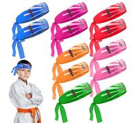 Forreen 12 Pièces Bandeau Ninja Enfant, Ninjas Party Bandeau,Ninja Party Favors,Idéal pour les Fêtes Ninja,Halloween,Noël et les Accessoires de Décoration pour les Fêtes D'anniversaire Bandeaux