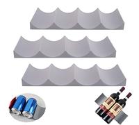 Forreen 3pcs Étagère à Vin en Plastique Style Européen Casier à Vin Antidérapant Organisateur De Canettes De Bière Porte Bouteille Empilable pour Cuisine Réfrigérateur Restaurant Bar (Gris)