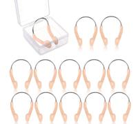Forreen Pince Nez Natation Adulte Enfant, 12 PCS Protecteur de Nez Silicone Imperméable Réutilisables Pince-Nez avec Boîte de Rangement pour Natation Formation Débutants Compétitions