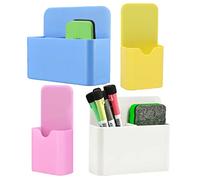 Forreen Porte-Marqueur Magnétique,4 Pièces Boîte de Rangement Magnétique Porte-Stylo Magnétique Tableau Blanc Porte-Stylo pour Réfrigérateur Bureaux Ecoles,2 Tailles (Colorée)