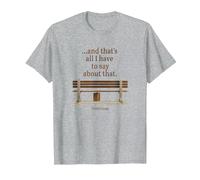Forrest Gump and That's All I Have to Say About That Quote T-Shirt, Homme, Gris Chiné, L
