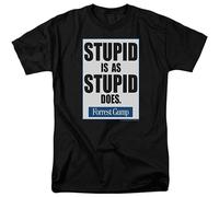 Forrest Gump Romance Comedy Drama Movie 1994 Stupid is Adult T-Shirt Tee Black XL