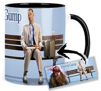 Forrest Gump Tom Hanks Tasse Ceramique Intérieure et Poignée Noire Mug