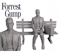 Forrest Gump1/24 échelle 75mm figurine en résine assemblé modèle Kit scène classique passe-temps Sculpture Miniature jouets non assemblés non peints Gris clair