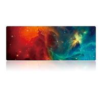 FORRICA Grand Tapis de Souris 900x400MM XXL Jeu Mousepad Tapis de Table l'espace Extra atmosphérique Mouse Pad Élargi Antidérapant Imperméable Tapis Clavier pour Ordinateur Bureau Domicile Espace D