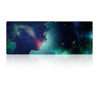 FORRICA Grand Tapis de Souris 900x400MM XXL Jeu Mousepad Tapis de Table l'espace Extra atmosphérique Mouse Pad Élargi Antidérapant Imperméable Tapis Clavier pour Ordinateur Bureau Domicile Espace E